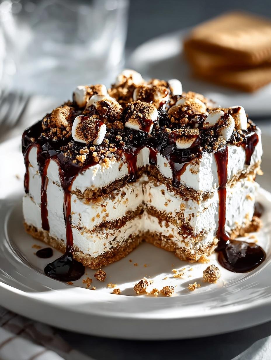 Indulge in 8 Layers of S'mores Icebox Cake Delight - Smores Icebox Cake - additional detail