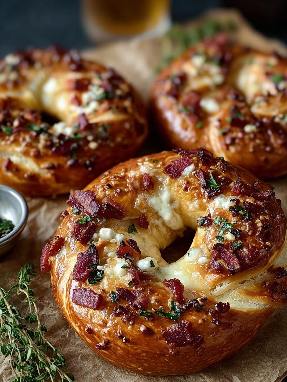 Three Cheese Pancetta Stuffed Pretzels You’ll Love