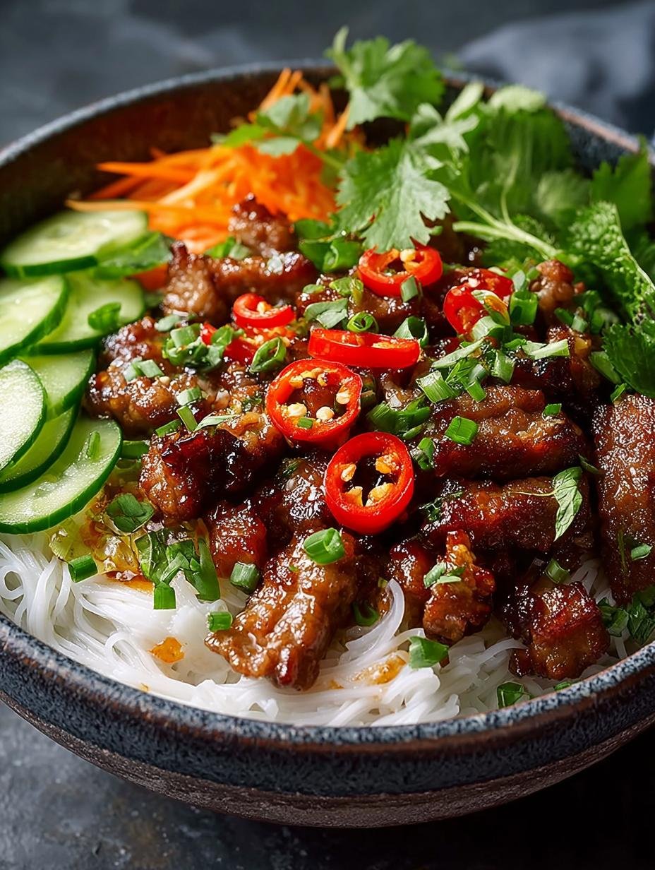 Savory Vietnamese Lemongrass Pork Bowl for Dinner - Vietnamese Lemongrass Pork Bowl - main visual representation