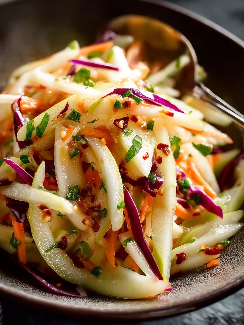 Apple Pear Slaw with Caramel Cider Vinaigrette Magic - Apple Pear Slaw with - main visual representation