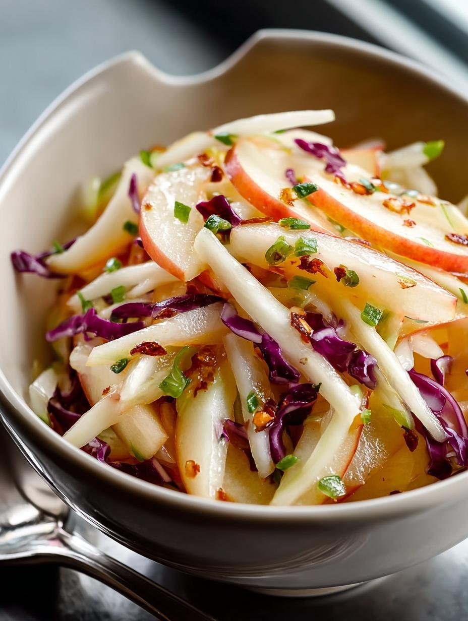 Apple Pear Slaw with Caramel Cider Vinaigrette Magic - Apple Pear Slaw with - additional detail