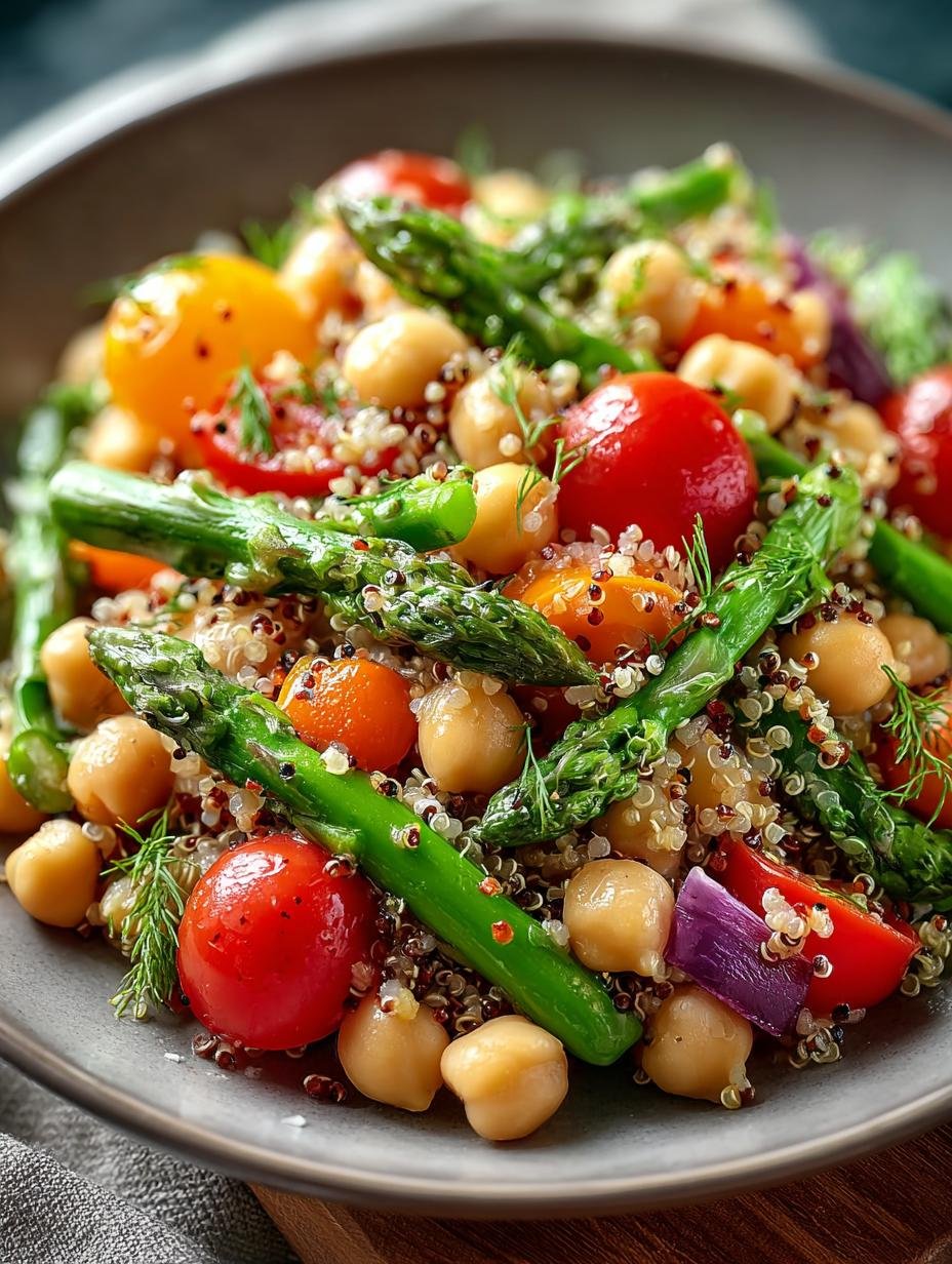 Refreshing Asparagus Chickpea Quinoa Salad Recipe for You - Asparagus Chickpea Quinoa Salad - additional detail