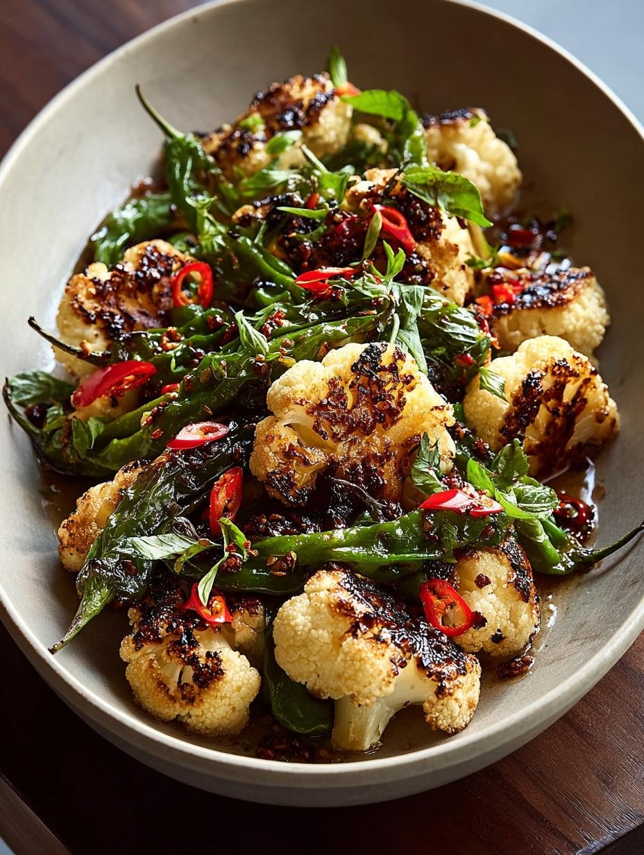 Delicious Charred Cauliflower Shishito Peppers Recipe - Charred Cauliflower Shishito Peppers - additional detail
