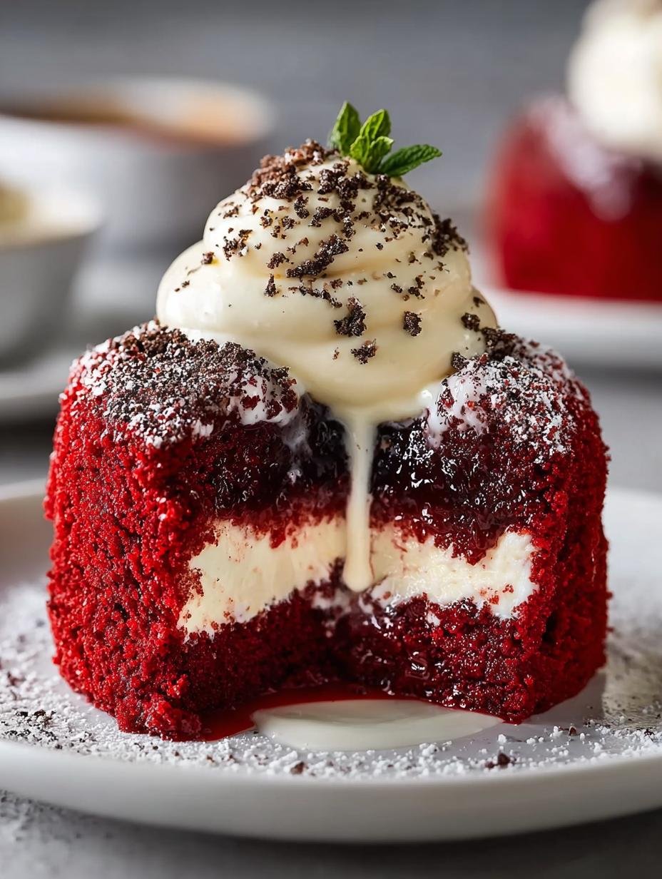 Irresistible Cookies Cream Red Velvet Molten Lava Cakes