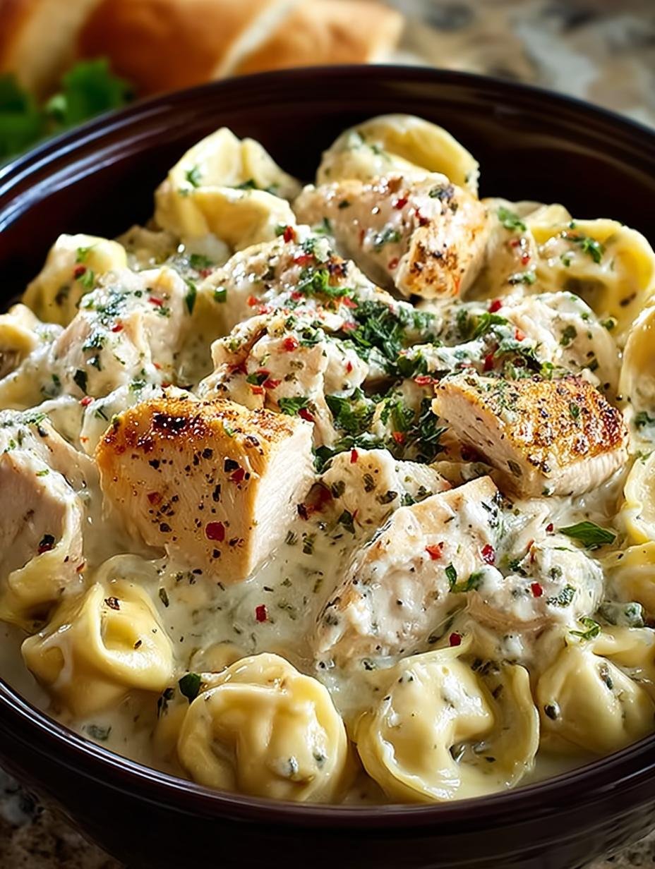Crockpot Chicken Alfredo Tortellini: 7 Simple Steps - Crockpot Chicken Alfredo Tortellini - additional detail