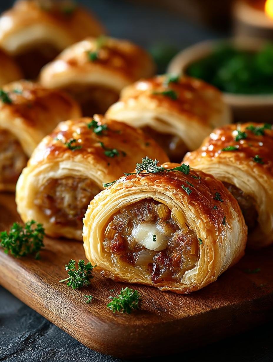 Delicious French Onion Sausage Rolls You’ll Love Tonight - French Onion Sausage Rolls - main visual representation