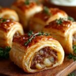 French Onion Sausage Rolls