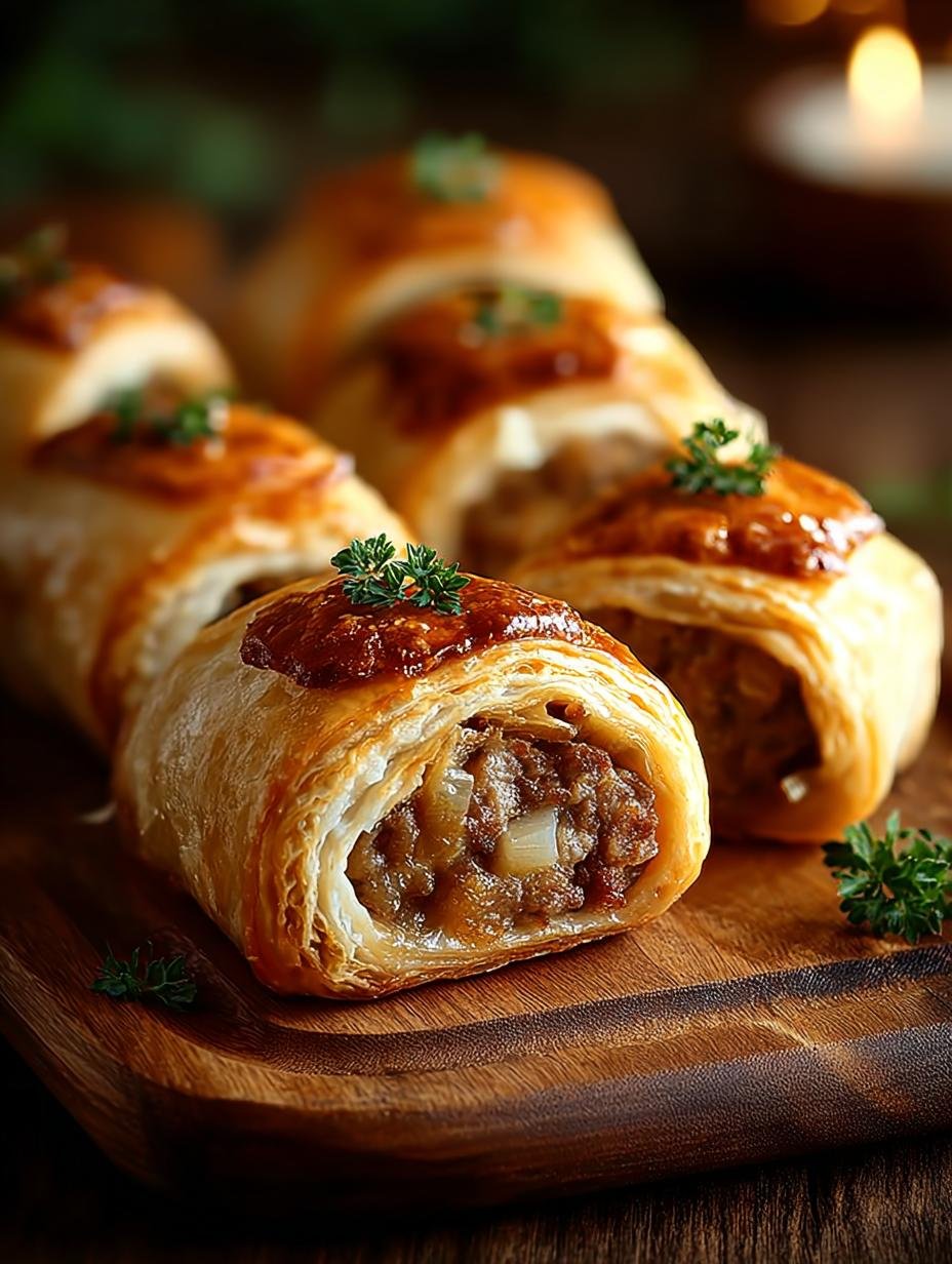 Delicious French Onion Sausage Rolls You’ll Love Tonight - French Onion Sausage Rolls - additional detail