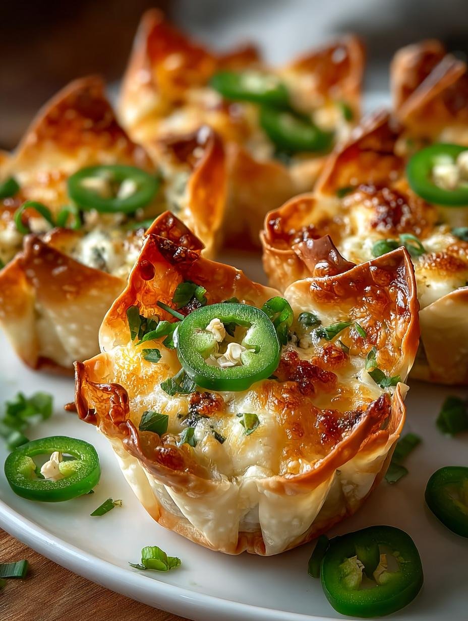 Jalapeno Popper Wonton Cups: 20 Irresistible Bites - Jalapeno Popper Wonton Cups - additional detail