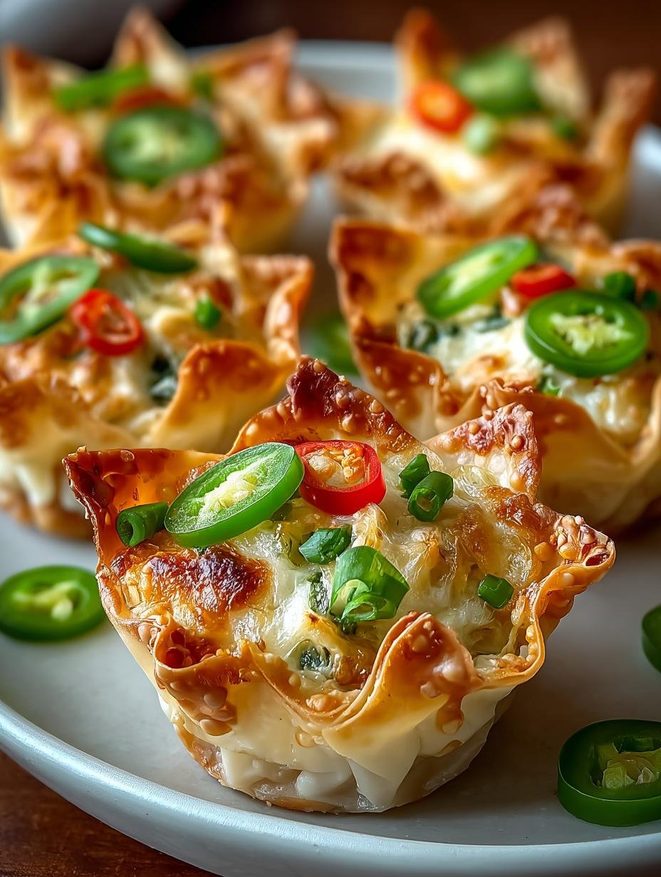 Jalapeno Popper Wonton Cups: 20 Irresistible Bites