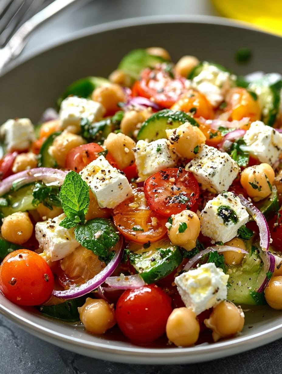 Lemony Chickpea Feta Salad That Brightens Your Day