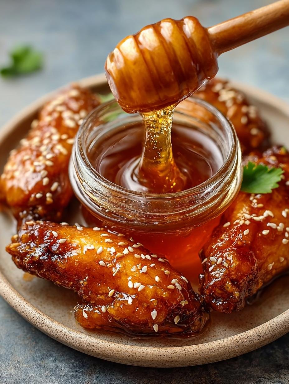 Oven Baked Sticky Honey Garlic Chicken Wings Recipe - Oven Baked Sticky Honey - additional detail
