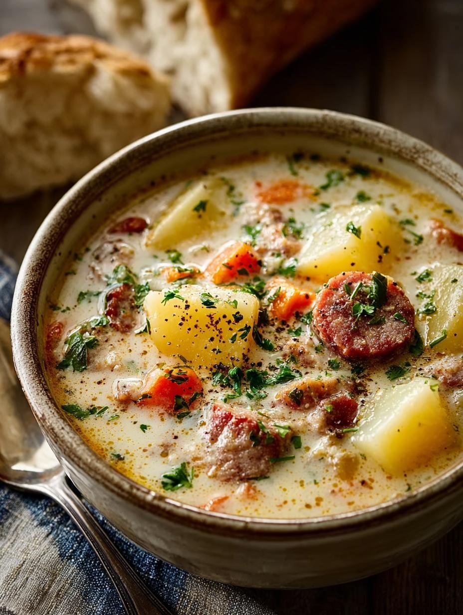 Potato Sausage Chowder: 5 Delicious Comfort Recipes - Potato Sausage Chowder - main visual representation