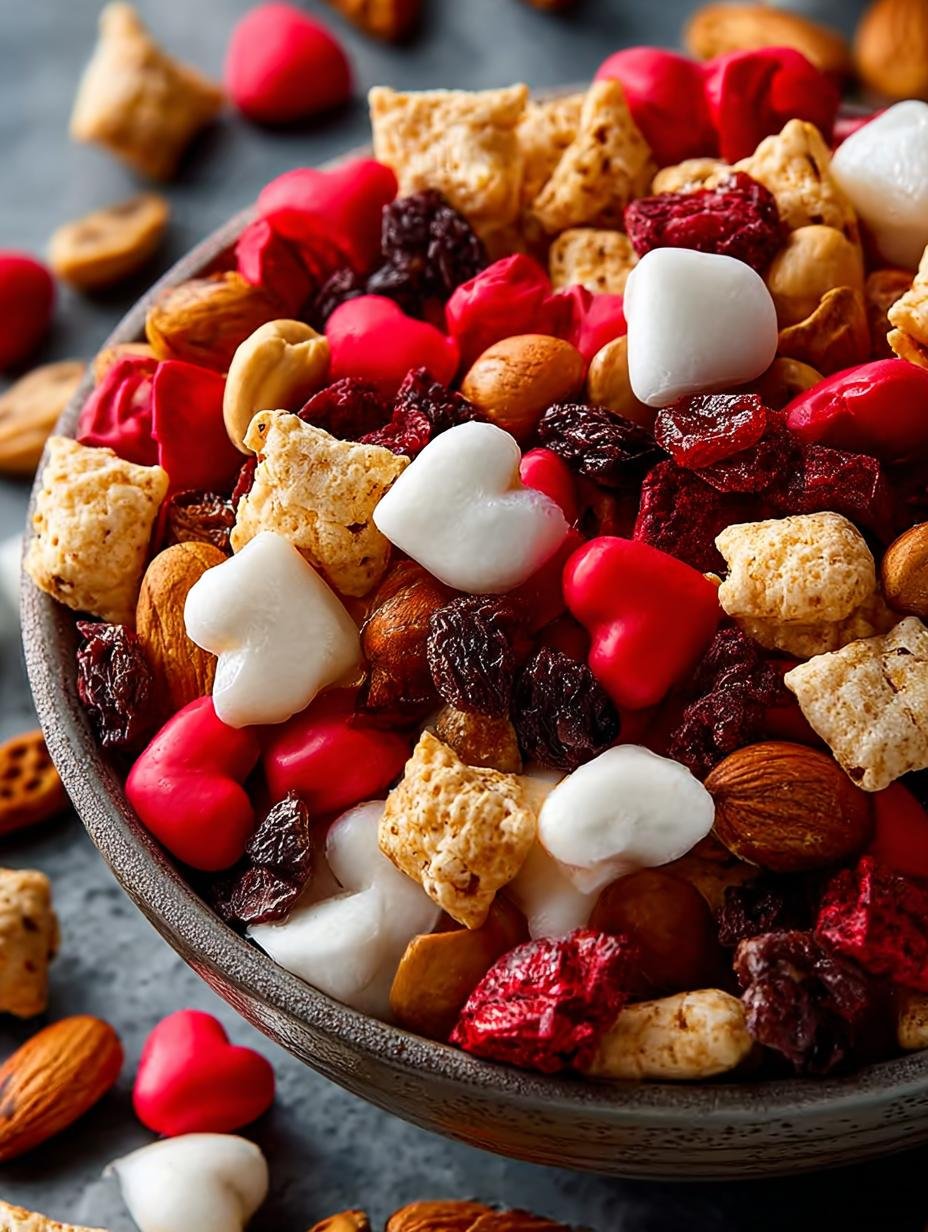 5 Minute Valentine’s Snack Mix for Sweetheart Moments - Valentines Snack Mix - additional detail
