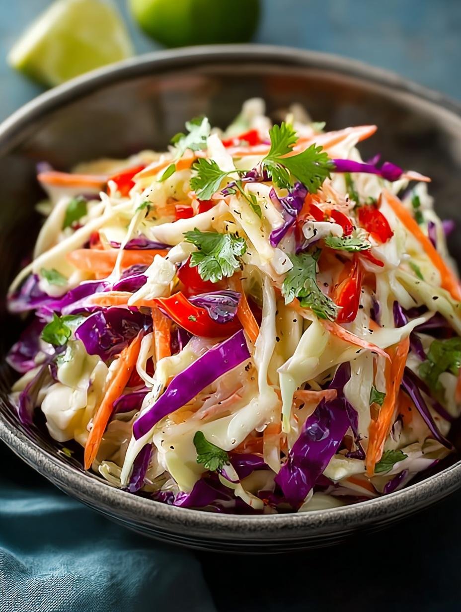 Zesty Mexican Coleslaw with Cilantro and Lime Dressing Delight - Zesty Mexican Coleslaw with - additional detail